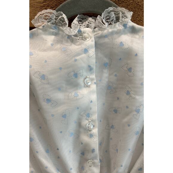 Girls Vintage MISS QUALITY Pageant Ruffles Tie HEARTS Dress Size 7 *A2 - Picture 5 of 5